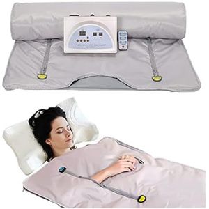 Verre infrarood saunadeken Zweten Gewichtsverlies Gewogen for lichaamsvorm Afslanken Fitness 2 Zone for dames Voor ontspanning(Grey)