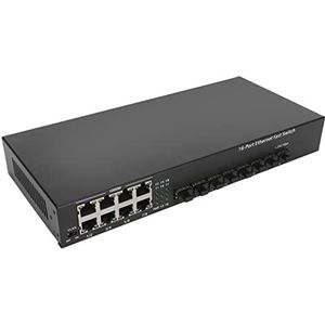 Ethernet Snelle Switch, 16 Poorten Gigabit Ethernet-switch 10 100 1000M CAT5e CAT6 voor Bedrijven (EU-stekker)