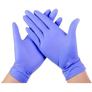 20/30/50/100 stuks wegwerp nitril onderzoekshandschoenen klein medium violet latexvrij for reiniging koken schoonheidsspecialiste voedselveilig poedervrij paars(50 pcs,S)