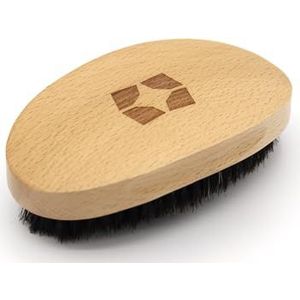 ShyneDurags Wave Brush Professionele haarborstel voor 360 snellere golven, stylingborstel van beukenhout met versterkte zachte borstelharen (zacht fluweel)