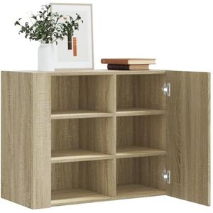 XGWKCNV Rekken, Wandplanken & Ledges, Wandkast Sonoma Eiken 75x35x60 cm Engineered Wood