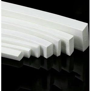1/3/5/10/20/30m Siliconen Schuim Afdichtstrips Vierkant Wit Afwerkingsprofiel Siliconen Rubber Deurafdichting Siliconen Sponsstrip - Wit 10x30mm - Vierkant - 5 meter
