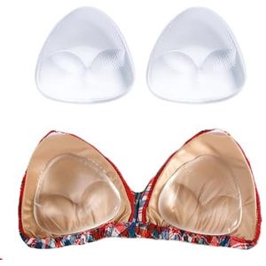 1 Paar Enhancers Siliconen Driehoek BH Inserts Enhancement Bikini Gel Inserts Push Up Borst Pads Voor Badpak Bikini BH