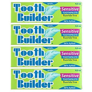 Squigle Tandenbouwer Sensitive Tandpasta 4 oz - 4 stuks per stuk Squigle