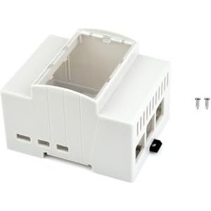 for Raspberry Pi 5 Case,DIN Rail ABS Case for Raspberry Pi 5,Large Inner Space, Compatible with Raspberry Pi Expansion Board PoE HAT (F), RS485 CAN HAT, 2-CH RS485 HAT