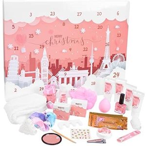 BRUBAKER Cosmetics Beauty Advent Kalender 2024 - de XXL Wellness Kerstkalender voor Vrouwen en Meisjes - 24 x Lichaamsverzorging Producten & Spa Accessoires - Bezienswaardigheden