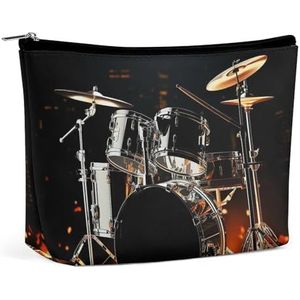 LYHVSFZQ Make-uptas, opvouwbare make-uptas, drummer bedrukte make-up-organizer, reismake-uptas voor reizen en dagelijks leven, stijl, één maat, make-uptas, Stijl, Eén maat, Make-up Tas