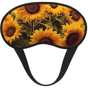 Zonnebloemen slaapmasker voor vrouwen meisjes mannen zacht comfortabel oogmasker met verstelbare riem verduisterende oogslaap schaduwhoes voor reizen yoga dutje ploegendienst werk