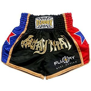 Fluory Muay Thai shorts, scheurvaste boksshorts, MMA Kick vechtkleding voor mannen, vrouwen en kinderen, krijgskunsttraining en worstelen.