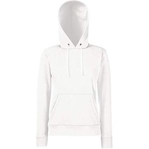 Fruit of the Loom Dames Lady-Fit Hooded Sweat Hoodie, Wit, S