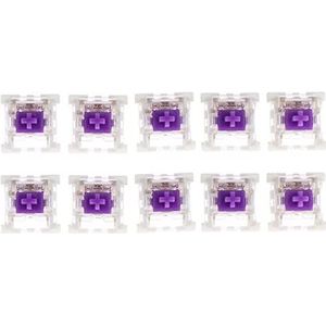 10 stuks/partij 3 Pin Outemu Mx mechanische toetsenbordschakelaar, zwart, blauw, bruin, mechanische toetsenbordschakelaar, golfschakelaar (paars)