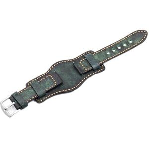 LQXHZ Lederen manchet horlogeband 22mm 24mm horlogeband met mat polsbescherming geel rood horlogeband compatibel met Fossil, 24mm, agaat