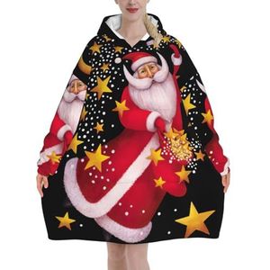 Oversized Merry Christmas Hoodies Vrouwen Uk Pluizige Deken Hoodie Sherpa Vrouwen Fleece Draagbare Deken Mannen
