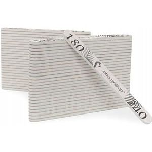 ABA GROUP Nagelvijl, recht slim 180/240, 50 stuks voor manicure en pedicure, hoogwaardige nagelvijlen voor gelnagels, gelnagelset, ideaal voor gelnagels