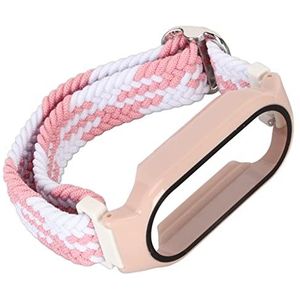 Nylon Horlogeband Party Stijlvolle Draagbare Verstelbare Veilige Horlogeband Beschermhoes voor Wandelen (Roze wit en roze hoesje)