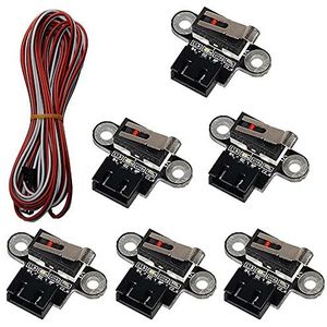 6 Pcs 3D Printer Switch Mechanical Limit Switch Module Endstop Switches with 1M 3Pin Cable for 3D Printers Parts