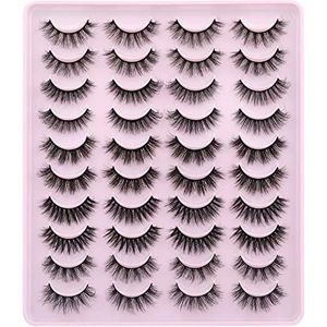 20 paar valse 4 stijlen Pack 3D Volume Faux Mink Lashes Packs[5 stijlen gemengd,]
