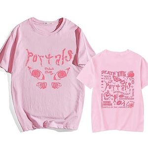 Melanie Martinez Grafisch T-shirt Pop Zanger 90s Retro T-shirt Zomer Mannen Vrouwen Katoen Korte Mouw Oversized Kleding, roze, L