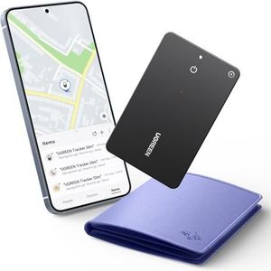 UGREEN FineTrack Slim S Compatibel met Samsung SmartThings, achterwaartse zoekfunctie voor telefoons, 7 dagen geschiedenis volgen, IP68, oplaadbare Bluetooth-tracker voor Galaxy-telefoons
