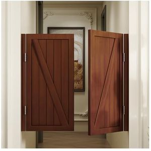 Swinging Doors Cafe Doors, Saloon Cafe Doors, Stevige Cafe Saloon Doors met metalen scharnieren, Cowboy Swinging Door for trappen Badkamer Slaapkamer Balkon, Auto Close (Color : B, Size : W110xH80cm