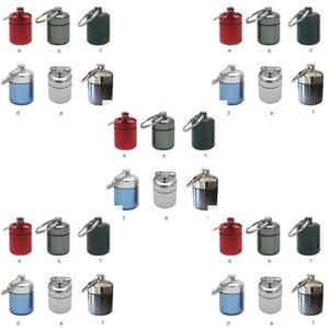 5 Set Mini Pillen Doos Aluminiumlegering Sleutelhanger Fles Backpacken Persoonlijke Tabletten Volwassenen Kinderen Ouderen Waterdichte Verzegelde Container Zwart