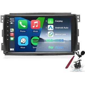 Android 15 Autoradio voor B-enz Smart Fortwo (2005-2010) 9 inch 2K Touchscreen 2000 * 1200 Android Head Unit Multimedia Speler met Carplay GPS Navi BT 5G WiFi DSP SWC,K6 pro