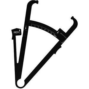 Cretty-Meet Persoonlijke Lichaamsvet Tester Remklauwen met Handmatige en Lichaamsvet Grafieken Fitness Maatregel - Zwart