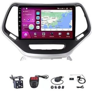 Android Touch Screen Car Stereo 10 Inch Car Stereo Radio Plug And Play Autotoebehoren Autoradio met Bluetooth En Navigatie En Achteruitrijcamera Voor Jeep Cherokee 5 KL 2014-2018(M200S 4G+WIFI 2G+32