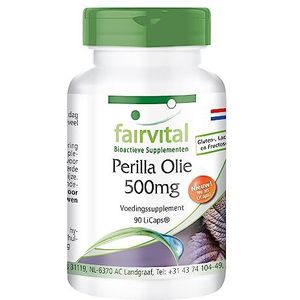 Fairvital | Perilla olie 500mg - HOOG GEDOSEERD - VEGAN - 90 LiCaps® - rijk aan alfa-linoleenzuur
