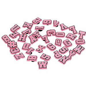 Schoen Charms, 37 Stks Letter Nummer Ontwerp Gratis Combinatie Heldere Kleur Duurzame Schoen Charme voor Party (Roze)