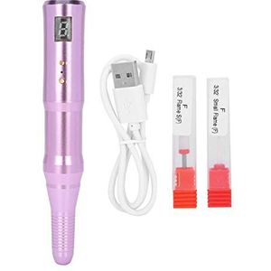 Elektrische nagelboor, nagelboorpen Draagbaar 3 versnellingen Verstelbaar Praktisch voor nagelsalon voor thuis(Roze)