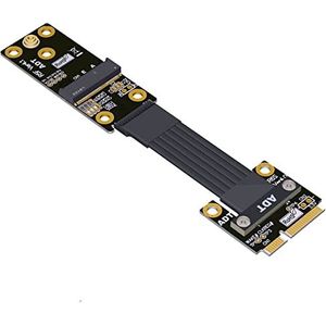 Allowish Mini Pcie Naar M.2 Sleutel A.E Draadloze Netwerkkaart Verlenging Adapter Kabel Rechte Hoek MINIPCIE 4.0 Naar M2 WIFI Converter Kabel (40 cm, R65SF4.0)