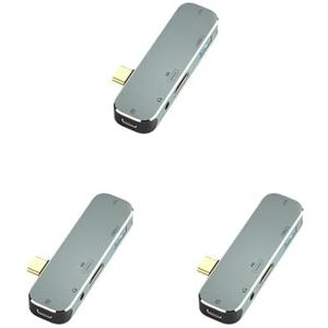 3 set Type -c USB Hub PD100W Aluminiumlegering Snelle Kabel Sluit Apparaat Data Transfer Converter Apparaat Kabels Splitter Accessoire Type 5