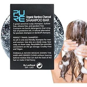 Haarzeep Shampoo Bar | Natuurlijke Shampoo Zeep met Bamboe Houtskool,Hydraterende anti-roos reinigende haarzeep voor droog beschadigd haar Yanquan