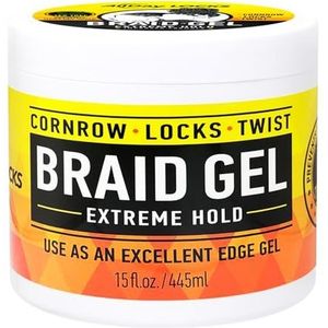 AllDay Locks Braid Gel Extreme Hold, verzacht & temt kroezen 15 oz