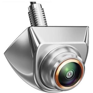 170 ° Fisheye Gouden Lens Full HD Nachtzicht Voertuig Achteruitrijcamera's Aan De Voorkant G899 AHD 1920x1080P Auto Achteruitrijcamera Omgekeerde Camera Achteruitrijcamera Met (Color : Zilver, Groot