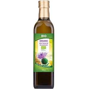 Mariadistel Olie BIO, Biologische Mariadistel oil, Silybum marianum, ontgiften, olie koud geperst 500ML