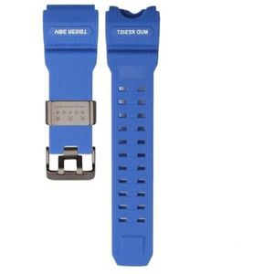 Horloge Accessoires Fit for Casio g shock mudmaster gwg1000 GWG-1000 heren Horlogeband Roestvrij Stalen Ring Vervanging Band (Color : Blue B 8, Size : GWG-1000)