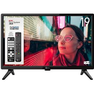 TELE System - PALCO19 LS13 - Smart TV - 19 Inch - DVB-T2/S2 - HEVC 10 bit - 12V DC/220V AC - Tivùsat CAM-compatibel