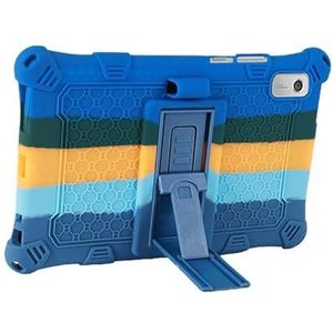 Geschikt for Lenovo Tab M 9 TB-310FU TB-310XU 9 ""Schokbestendige Silicon Kickstand Kids Tablet cover(Colurful Dark blue)