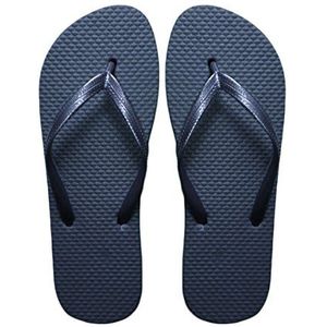 SUGAR ISLAND Unisex dames meisjes heren zomer strand FLIP flop zwembadschoenen, marineblauw, 3/4 UK