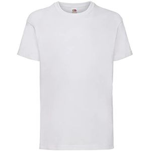 Fruit of the Loom T-shirt voor jongens, wit, 152 cm