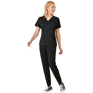 WonderWink PRO Dolman Top & Slim Cargo Jogger Pant Scrub Set + Badge Reel