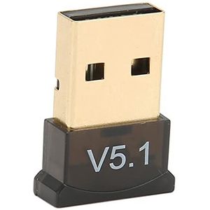 Draadloze USB BT-adapter V5.1, Draagbare ABS Zwarte Drive- Bluetooth-adapter voor Thuisgebruik