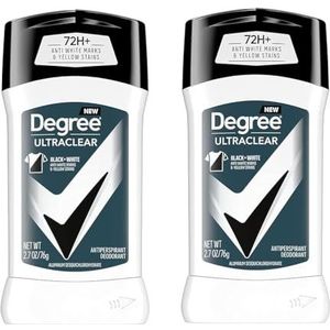 Degree Men UltraClear Antiperspirant Deodorant Black+White 72-Hour Sweat and Odor Protection Antiperspirant For Men With MotionSense Technology 2.7 oz