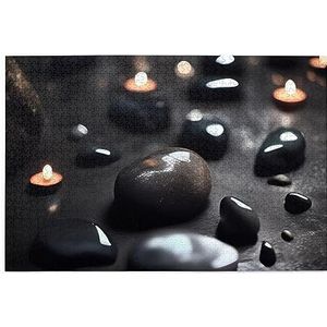 Black Mystery Heart Stone Puzzel 1000 Stuk Volwassen Jigsaw Puzzel, Puzzel, Games, Home Decor (29,5 ""x 19,7 inch)