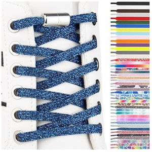 SULPO Elastische rubberen veters zonder strikken, plat, met draaisluiting, One size