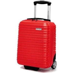 WITTCHEN GROOVE Line lijn | Cabinekoffer, universele koffer | Handbagage, kleine koffer | Harde koffers met ABS-behuizing | Telescopische handgreep, 2 wielen | 40 x 30 x 20 cm |Rood