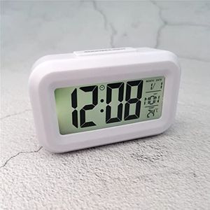 EDFCVG Mini Muziek Digitale Wekker Backlight Snooze Mute Kalender Desktop op Tafelklokken Temperatuur Elektronische LED-klokken(3-Pack)