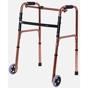 KRXSOBNV, Dual Riser opvouwbaar loopframe, verstelbare loophulp van aluminiumlegering for oudere senioren met een handicap, revalidatieapparatuur verlang naar ，Looprek(With wheels)